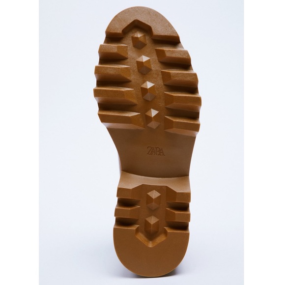 Zara Brown Flat Platform Leather Loafers - Picture 9 of 10